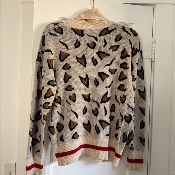 Tularosa x REVOLVE Jungle Leopard Print Turtleneck Sweater Wool Angora - Picture 6 of 8